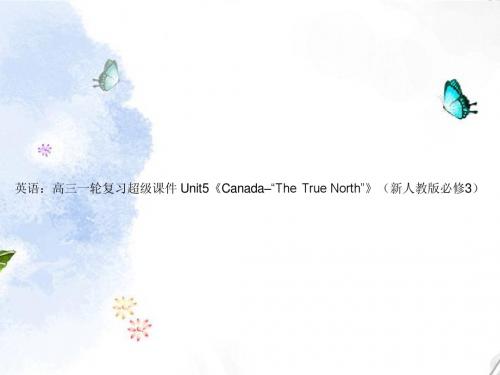 高考英语一轮复习 Unit5《Canada–“The True North”》超级课件 新人教版必修3