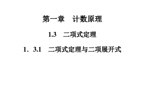 高中数学(人教选修2-3)配套课件第一章 1.3.1 二项式定理与二项展开式