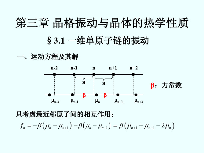 固体物理3-1 晶体振动与热学性质