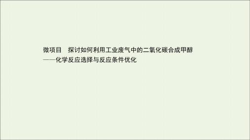 2020_2021学年新教材高中化学第2章化学反应的方向限度与速率微项目课件鲁科版必修1