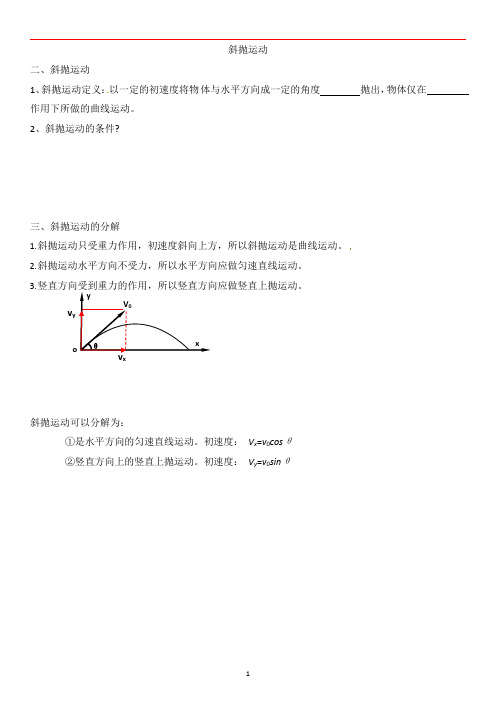 斜抛运动知识详解