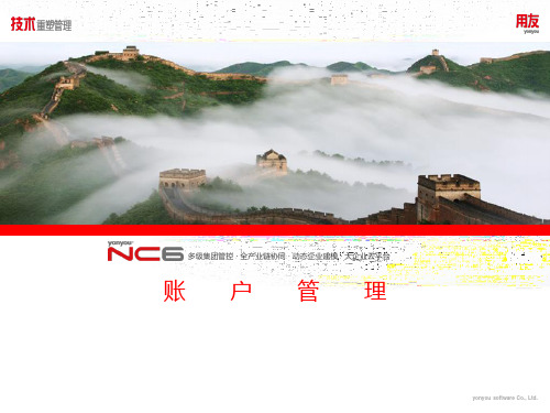 用友NC全产品培训-账户管理