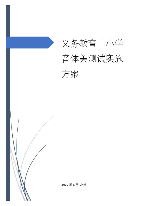 中小学音乐、美术、体育测试实施方案