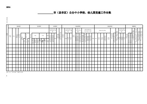 公办中小学校、幼儿园党建工作台账