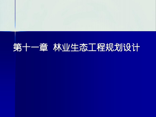 林业生态工程规划设计