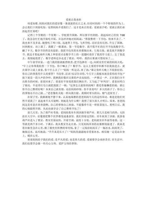 爱就让我承担_初中作文