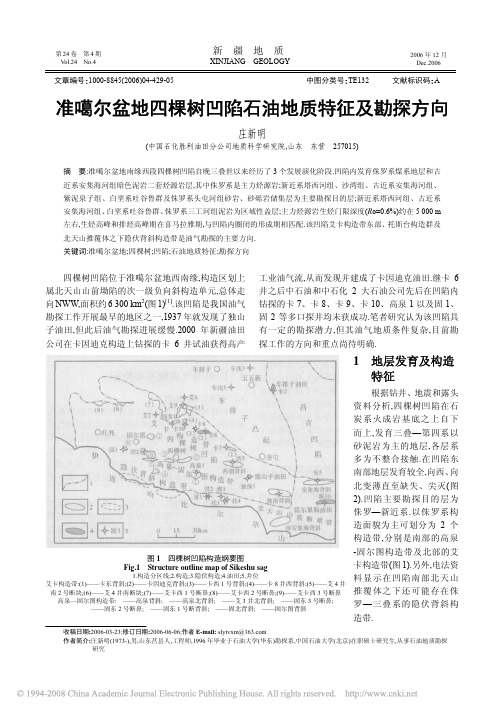 准噶尔盆地四棵树凹陷石油地质特征及勘探方向