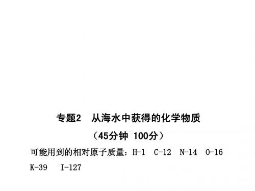 10-11高中化学课时讲练通课件：专题质量评估(二)(苏教版必修1)