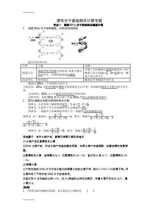 (整理)5遗传分子基础相关计算