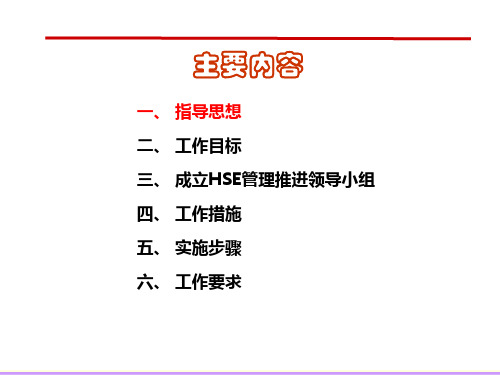 HSE体系推进实施方案(2)