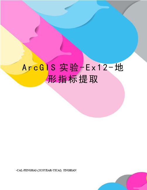 ArcGIS实验-Ex12-地形指标提取