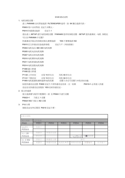 G120调试说明