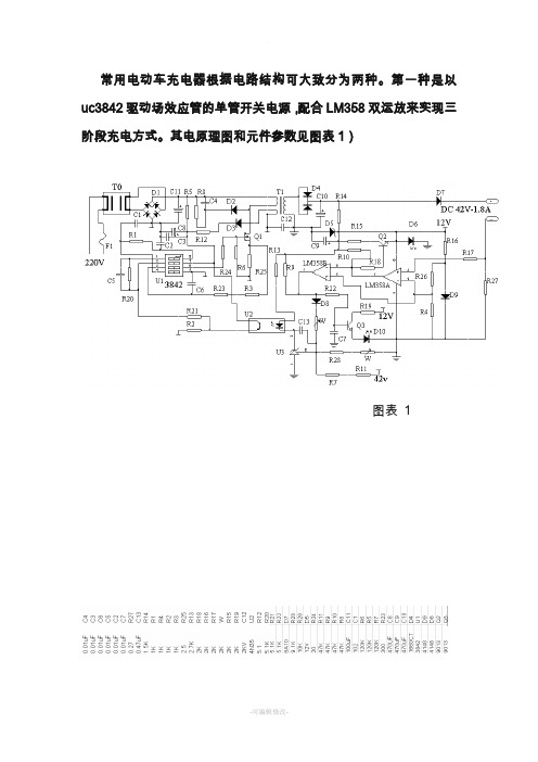 电动车充电器原理及带电路图维修