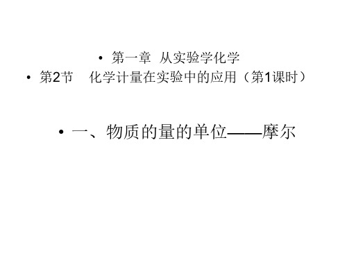 高一化学物质的量的单位-P