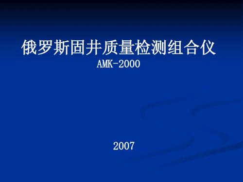 俄罗斯固井质量检测组合仪AMK-2000