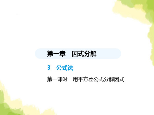 鲁教版八年级数学上册第一章因式分解3第一课时用平方差公式分解因式课件