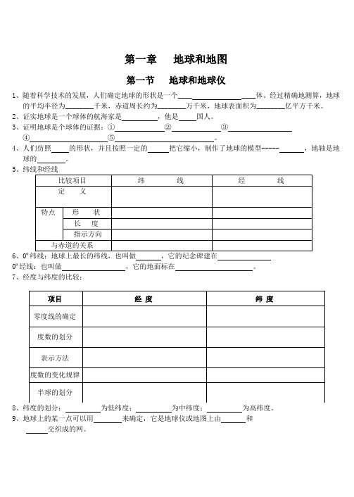 初一地理寒假作业