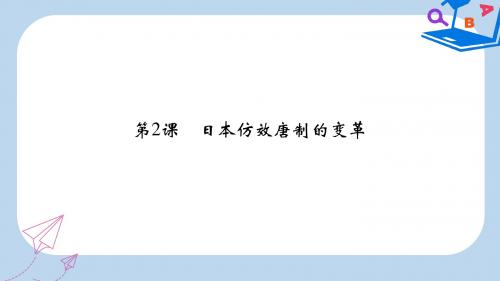 高中历史第一单元古代历史上的改革上2日本仿效唐制的变革课件岳麓版选修1