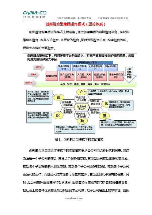 创新融合型集团运作模式(理论体系)