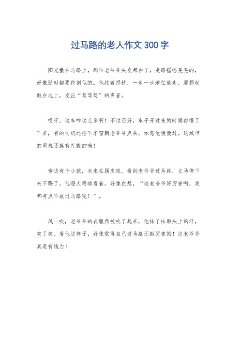 过马路的老人作文300字