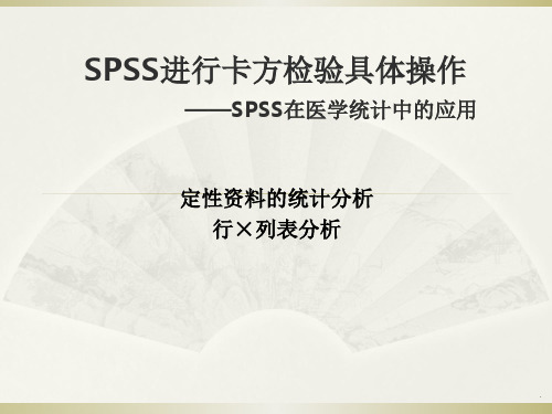 经典课件：spss卡方检验具体操作