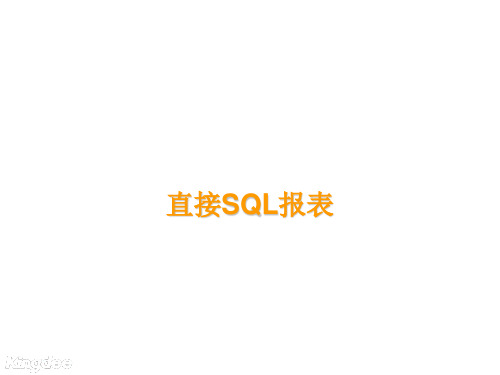 金蝶ERP二次开发第九章 直接SQL报表