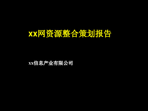 2021年某网站资源整合策划报告PPT课件