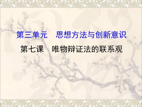 2018年高考政治一轮复习4.3.7唯物辩证法的联系观课件新人教必修4