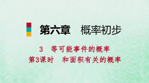 七年级数学下册 第六章 概率初步 6.3 等可能事件的概