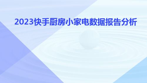 2023快手厨房小家电数据报告分析