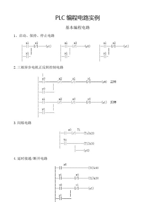 PLC编程电路实例