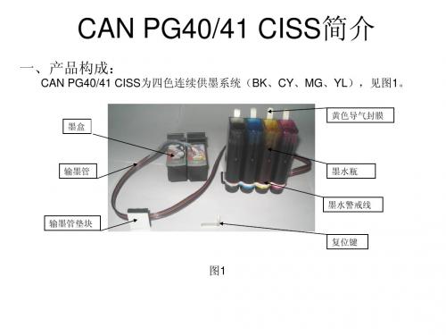 佳能连供CAN PG4041 CISS PPT连供培训