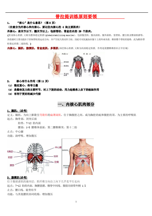 普拉提学习知识点