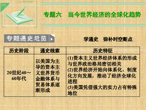 高三历史一轮复习二战后资本主义世界经济体系的形成课件人民版必修