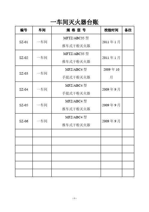 灭火器台账[1]