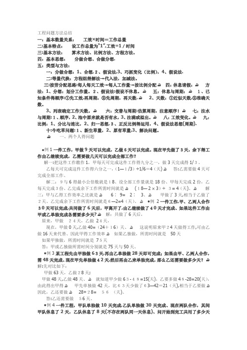 工程问题方法总结一