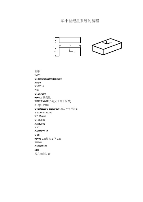 华中世纪星系统的编程(特征编程1)