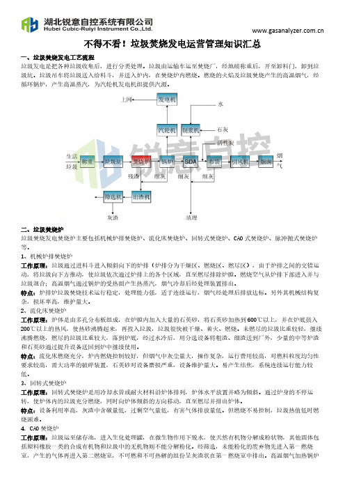 不得不看!垃圾焚烧发电运营管理知识汇总