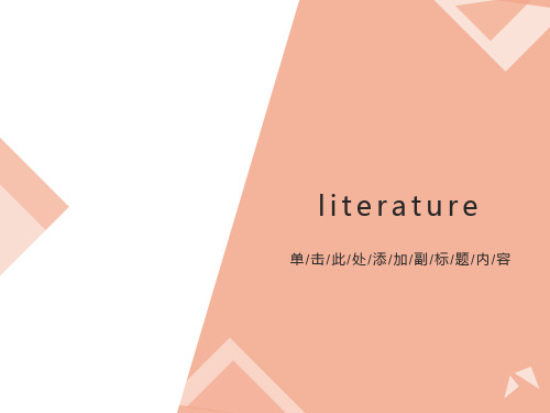 基础英语口语课演讲PPT-literature