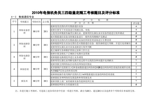 机务员技能考核