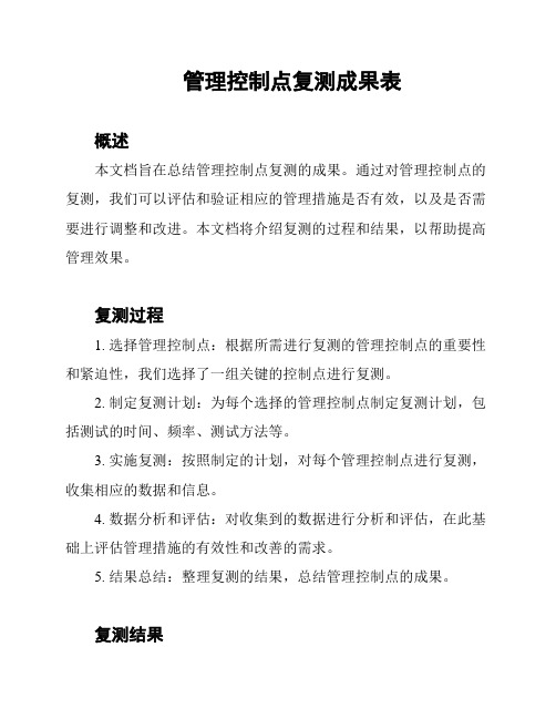 管理控制点复测成果表