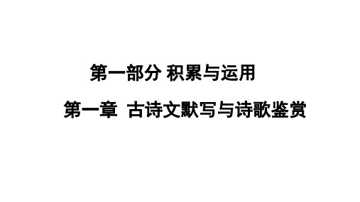 2024年中考语文总复习-古诗文默写与诗歌鉴赏课件