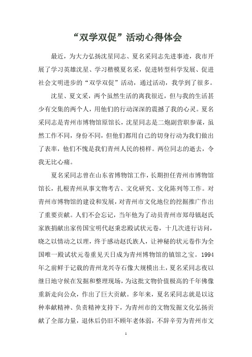 双学双促 沈星 夏名采心得体会