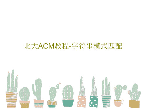 北大ACM教程-字符串模式匹配PPT26页