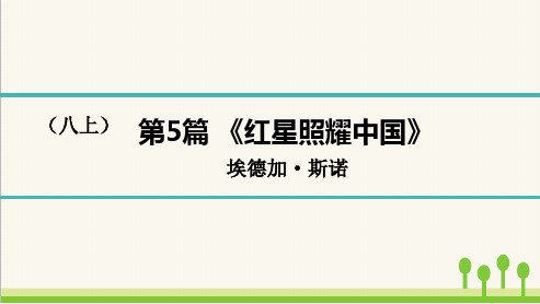 最新部编版中考语文总复习第二部分基础知识积累专题六名著阅读  5《红星照耀中国》