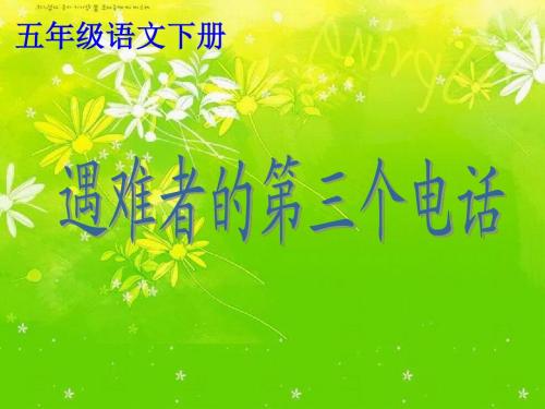《遇难者的第三个电话》课件(西师大版小学语文五年级下册课件)