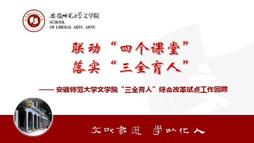 23日下午-安徽师范大学文学院-联动“四个课堂”  落实“三全育人”