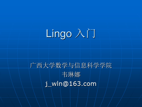 如何使用LINGO软件[1]