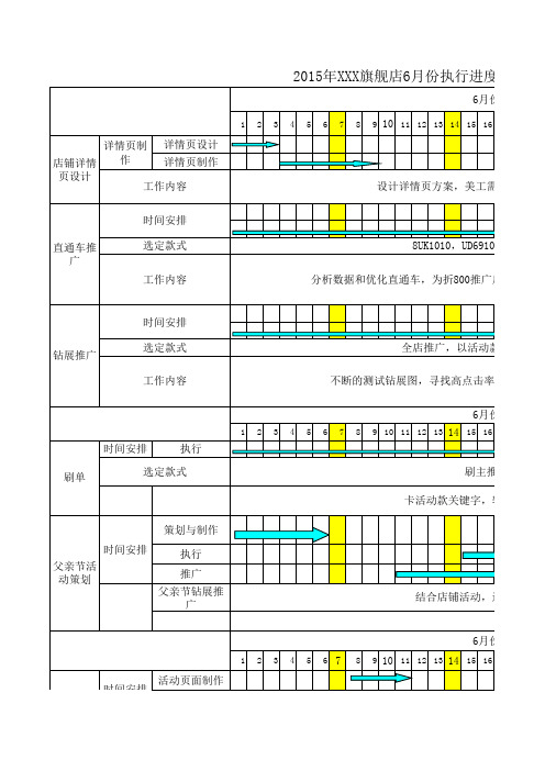 电商【运营方案】1月份执行进度表(精选范本)