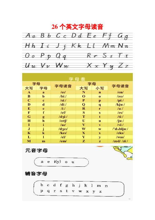 字母发音及连读规则(结合版)